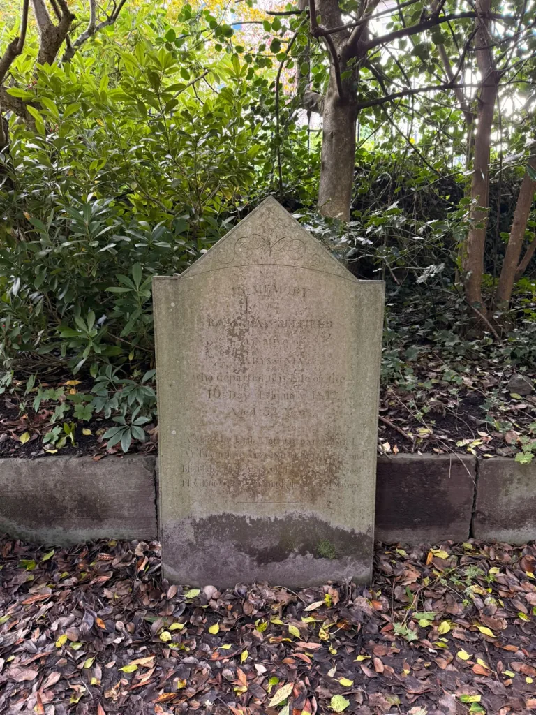 Gravestone of Rasselas Belfield, a native of Abyssinia, in St Martin's churchyard