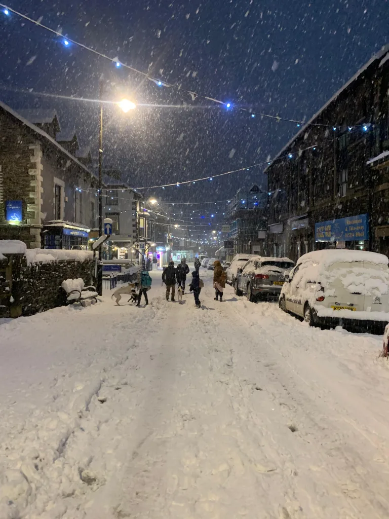 windermere in the snow